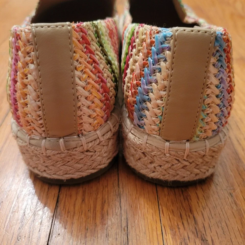 Joie Multicolor Woven Espadrille Flats 9M CARA Summer Beach Shoes Comfort
